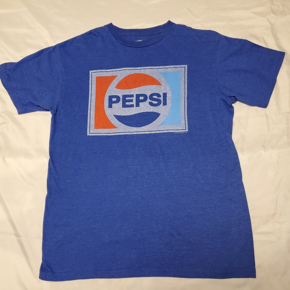 Men's Savvy Pepsi Logo Blue T-Shirt Large